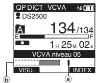 OLYMPUS DS 2500 - Appuyez sur les touches▶l ou▶ pour régler le niveau sonore de la pause pendant l'enregistrement. - 1
