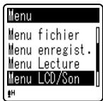 OLYMPUS VN-712PC - Appuyez sur la touche + ou - pour selectionner l'élément à configurer. - 1