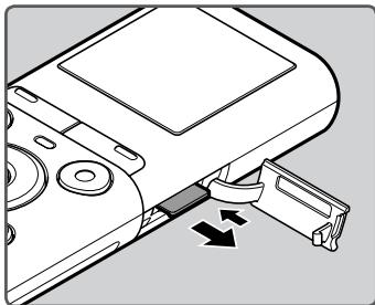 OLYMPUS VN-712PC - Ejection de la carte microSD - 1