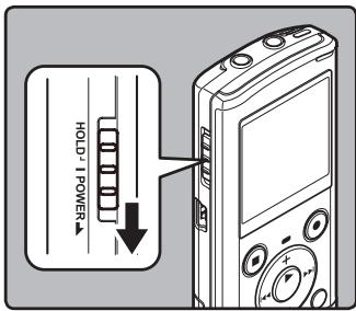OLYMPUS VN-8500PC ME-32 - Allumer/couper l'alimentation - 1