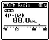 OLYMPUS WS-650S - Reglez sur le mode [FM Radio] (P.21). - 1