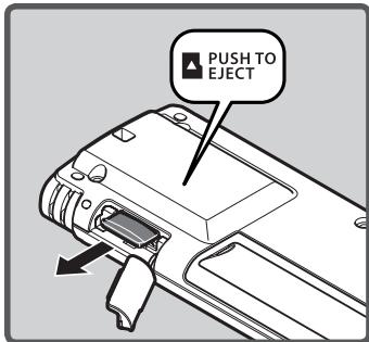 OLYMPUS WS-650S - Ejection de la carte microSD - 1