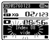 OLYMPUS WS-650S - Effacement d'une marque index ou d'une marque temp - 2