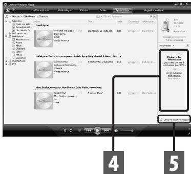 OLYMPUS WS-650S - Cliques sur [Demarrer la synchronisation]. - 1