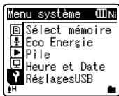 OLYMPUS WS-650S - Modifier l'heure et date - 3