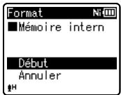 OLYMPUS WS-811 DNS - Appuyez sur la touche + pour désirir [Début]. - 1