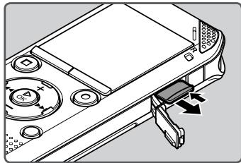 OLYMPUS WS-811 DNS - Ejection de la carte microSD - 1