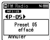 OLYMPUS WS-811 DNS - Suppression d'une station de radio - 2