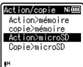 OLYMPUS WS-811 DNS - Déplacer/copier des fichiers [Action/copie] - 2