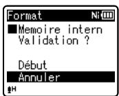 OLYMPUS WS-812 - Appuyez sur la touche OK. - 2