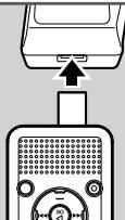 OLYMPUS WS-812 - Raccordez l'enregistreur au port USB de I'adaptateur secteur. - 1