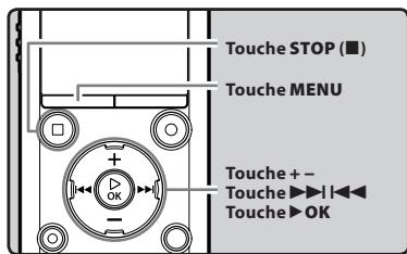 OLYMPUS WS-812 - Modifier l'heure et la date - 2