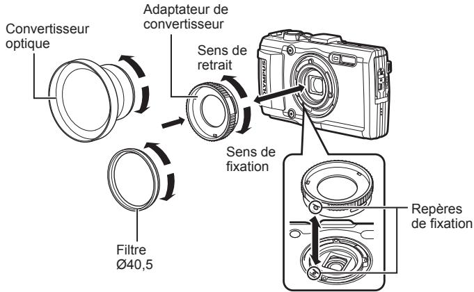 OLYMPUS TG-4 - Pour fixer/retirer le convertisseur/filtre optique - 1