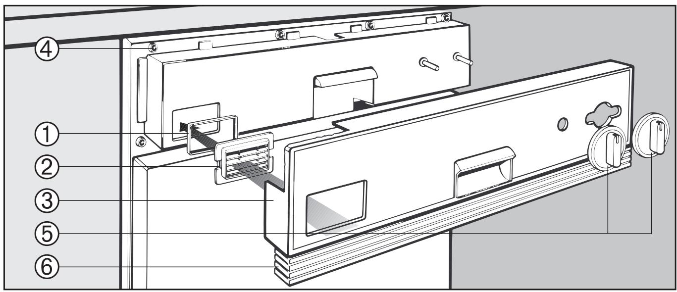 MIELE G 665 SC - Fitting the facia panel - 1