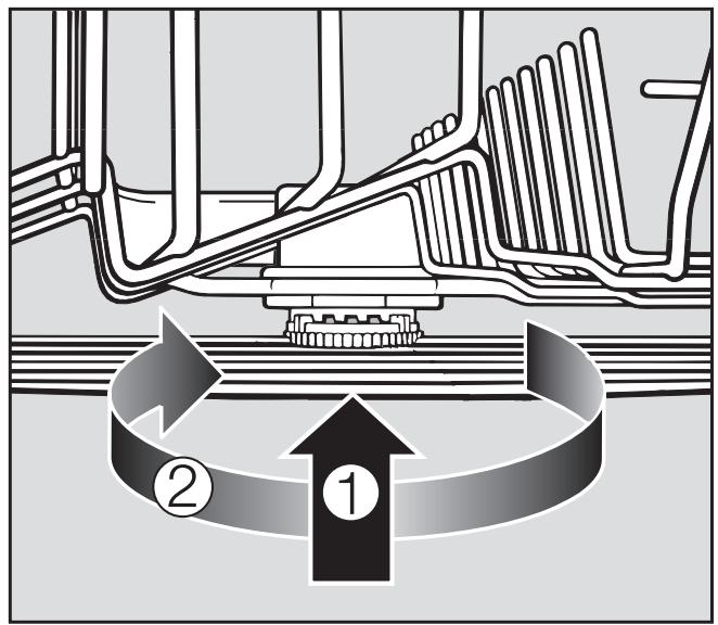 MIELE G 665 SC - Cleaning the spray arms - 1