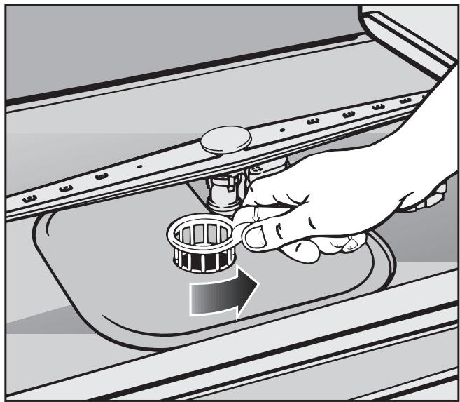 MIELE G 665 SC - Cleaning the filters in the wash cabinet - 1