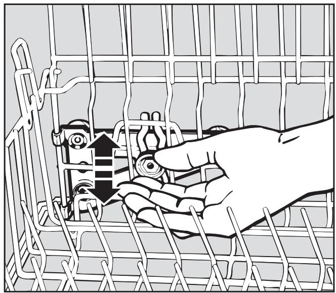 MIELE G 665 SC - Adjusting the upper basket - 1