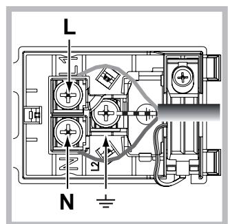 INDESIT FIM 53 KC.A - Fitting the power supply cable - 2