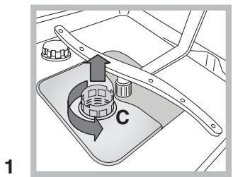 INDESIT DSG573 - Reinigen van de filters - 1