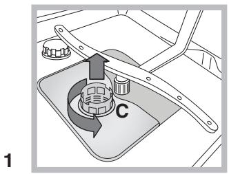 INDESIT DSG573 - Reinigung der Filtersiebe - 1