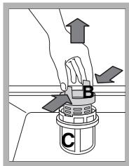 INDESIT DSG573 - Cleaning the filters - 2