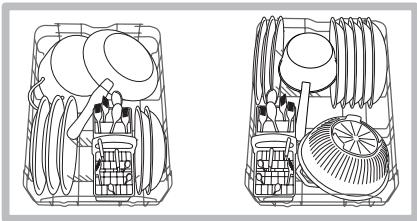 INDESIT DSG573 - Voorbeelden van het inladen van het onderrek - 1
