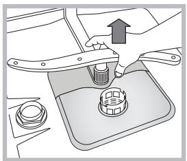 INDESIT DSG573 - Reinigen van de sproeiarmen - 2