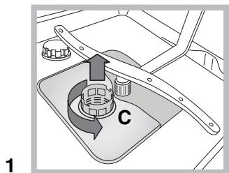 INDESIT DSG573 - Pulire i filtri - 1