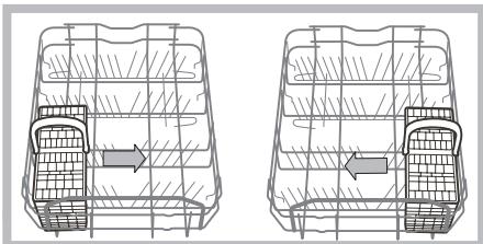 INDESIT DSG573 - Cutlery basket positioning examples - 1