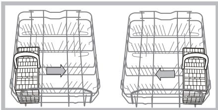 INDESIT DSG573 - Esempi di posizionamento dei cestini posate - 1