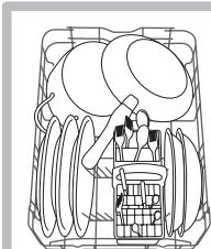 INDESIT DSG573 - Esempi di caricamento cesto inferiore - 1