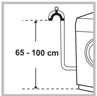 INDESIT BWE 91283XKFR - Connecting the drain hose - 1