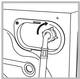 INDESIT IWDC 6125 - Raccordement du tuyau d'arrivée de l'eau - 2