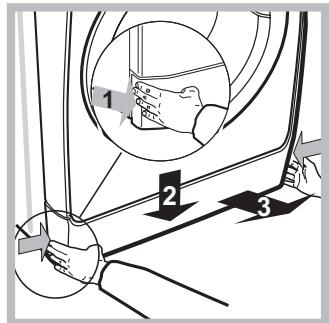INDESIT XWDE 751680X W FR - Ouverture manuelle du hublot - 2