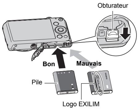 CASIO EXILIM EX-ZS20 - Insérez la batterie. - 1
