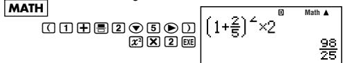 CASIO FX 92 COLLEGE 2D+ - Examples de saisie dans le format Math - 3