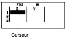 CASIO FX 92 COLLEGE 2D+ - Régles de saisie des données d'échantillons sur l'écran de l'éditeur STAT - 1