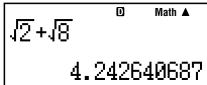 CASIO FX 92 COLLEGE 2D+ - Example 1: 2 + 8 = 32 - 5