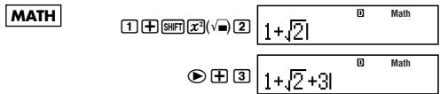 CASIO FX 92 COLLEGE 2D+ - Examples de saisie dans le format Math - 2