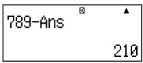 CASIO FX 92 COLLEGE 2D+ - Saisie du contenu de la mémoire de dernier résultat dans une expression - 2