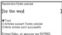 CASIO EW-F4000C - Recherche supplémentaire (Recherche Restriction/Ordre précisé) - 2
