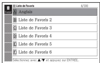 CASIO EW-F4000C - Changement du nom d'une liste de Favoris - 2