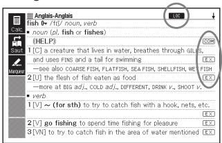 CASIO EW-F4000C - Recherche des détails concernant un terme (Locutions, Mots composés, Exemples, Commentaires) - 1