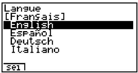 CASIO GRAPH 100+ USB - Réglage de la langue du système - 1