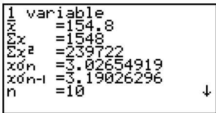 CASIO GRAPH 100+ USB - Calculs statistiques à variable unique - 1