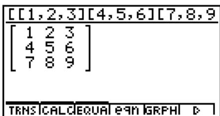 CASIO GRAPH 100+ USB - Saisie des données de matrices - 7