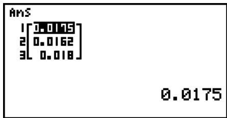 CASIO GRAPH 25+ PRO - Example 2 Convertir {175, 162, 180} centimètres en pieds (feet) - 1