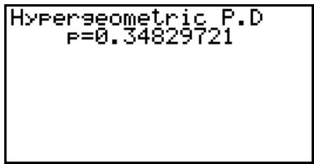 CASIO GRAPH 25+ PRO - - Probabilité hypergéométrie - 3