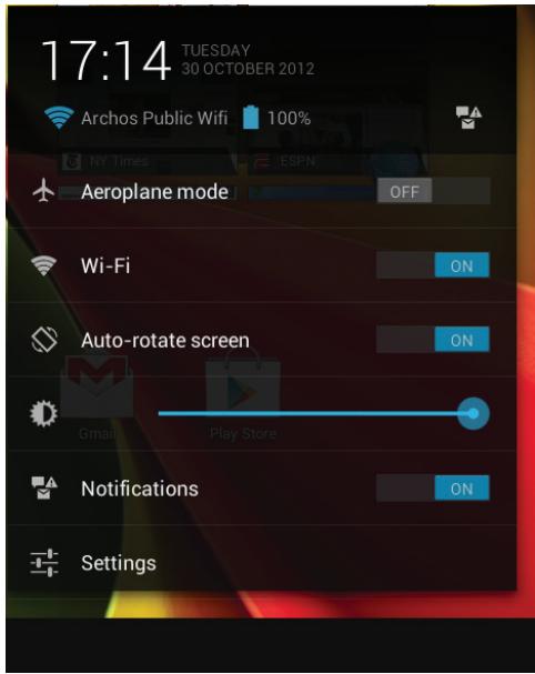 ARCHOS 97 NEON - Die Android™ Benutzeroberfläche - 1