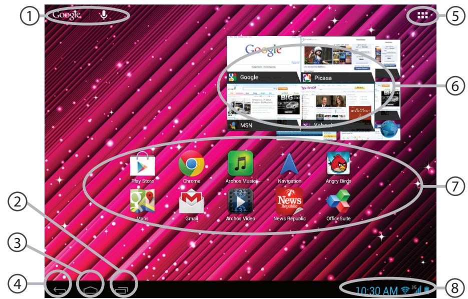ARCHOS 80 HELIUM 4G - The Android™ Interface - 1